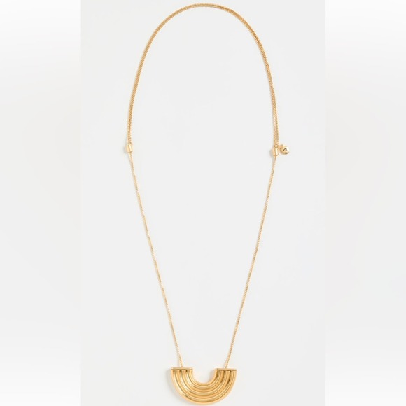 NWT Madewell Gold Archer Pendant Necklace - Picture 1 of 6